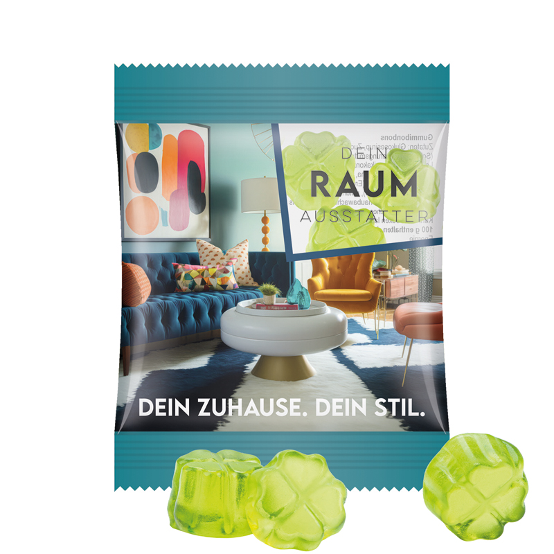 Minitüte 10 g, Folie transparent, Trolli Fruchtgummi Haus - Transparent