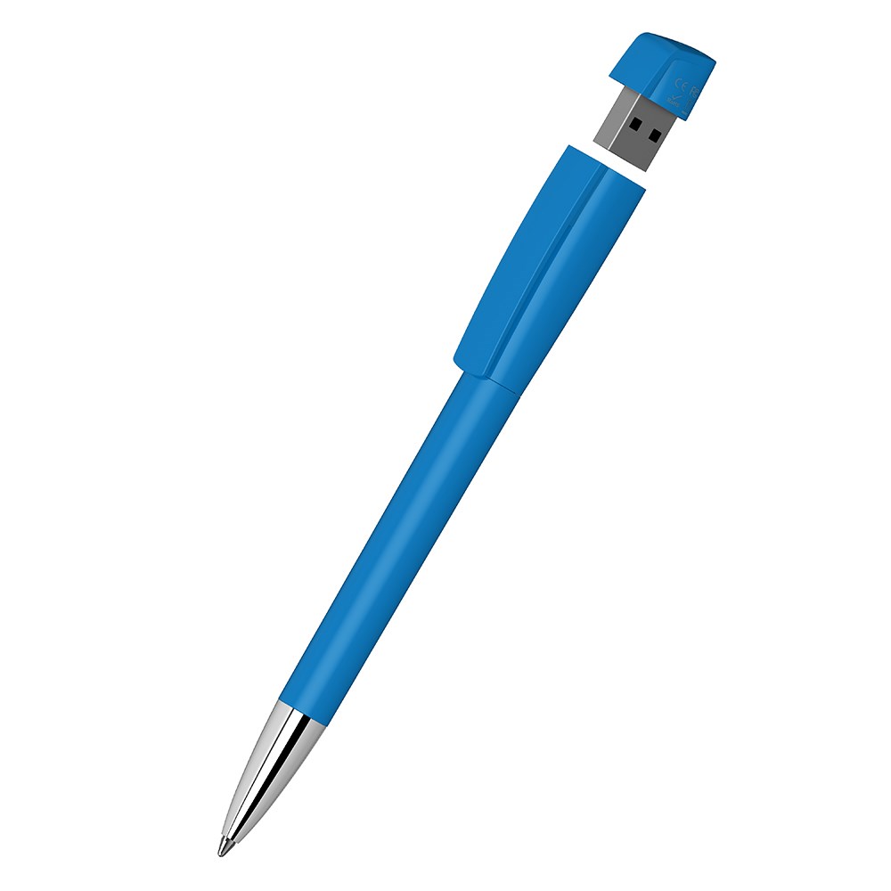 Klio-Eterna - Turnus high gloss Mn USB 2.0 - Drehkugelschreiber mit integriertem USB-Stickhellblau