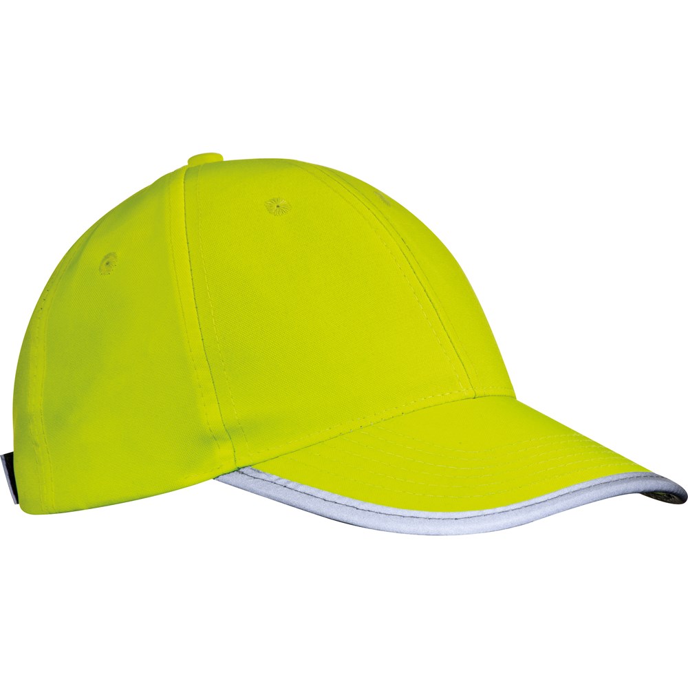 6 Panel Baseballcap für Kinder aus Polyester mit reflektierender Borte