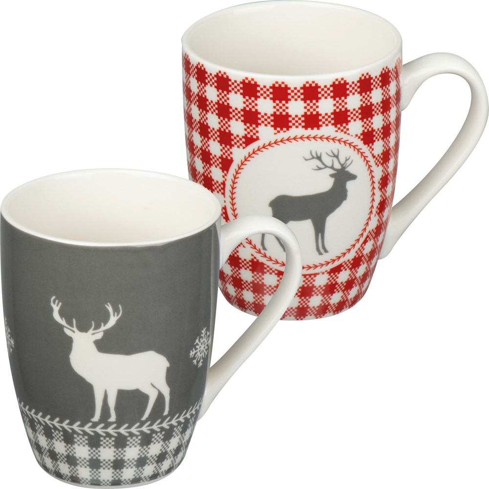 Set aus 2 Weihnachtstassen