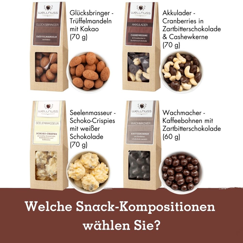 3 Premium Snacks in der Birkenholzbox