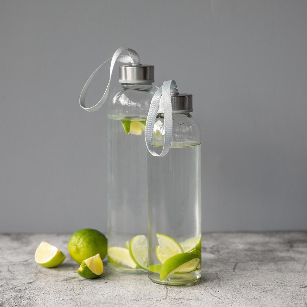 Glasflasche mit Hülle "Pure", 0,5l