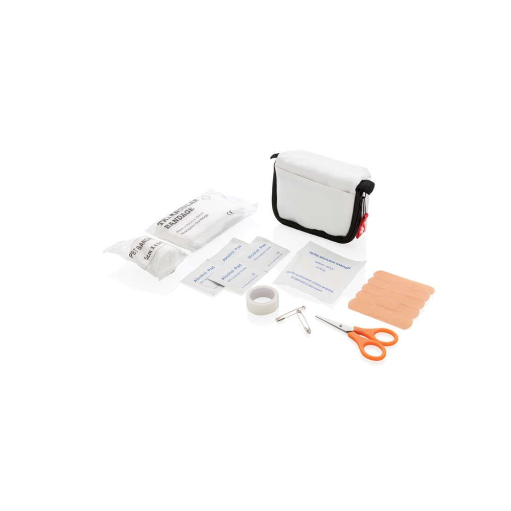 Erste Hilfe Set in Tasche - weiß (± PMS White)