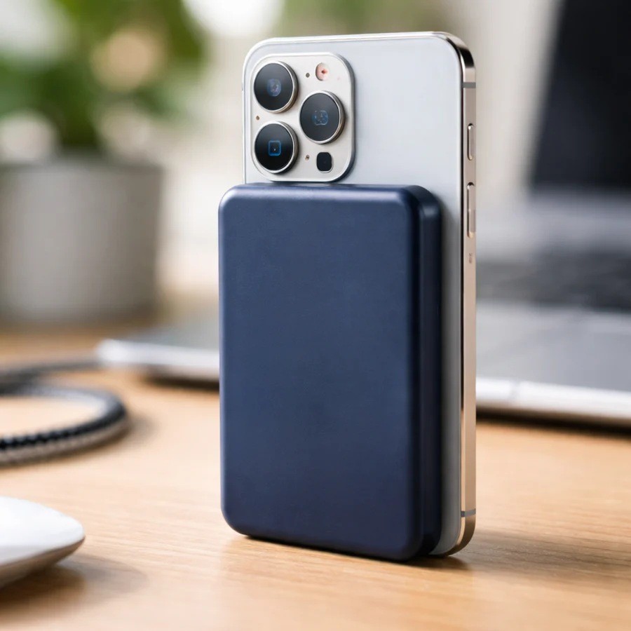 GRUNDIG Wireless Powerbank Mini 5000mAh Navy Blue- Blau